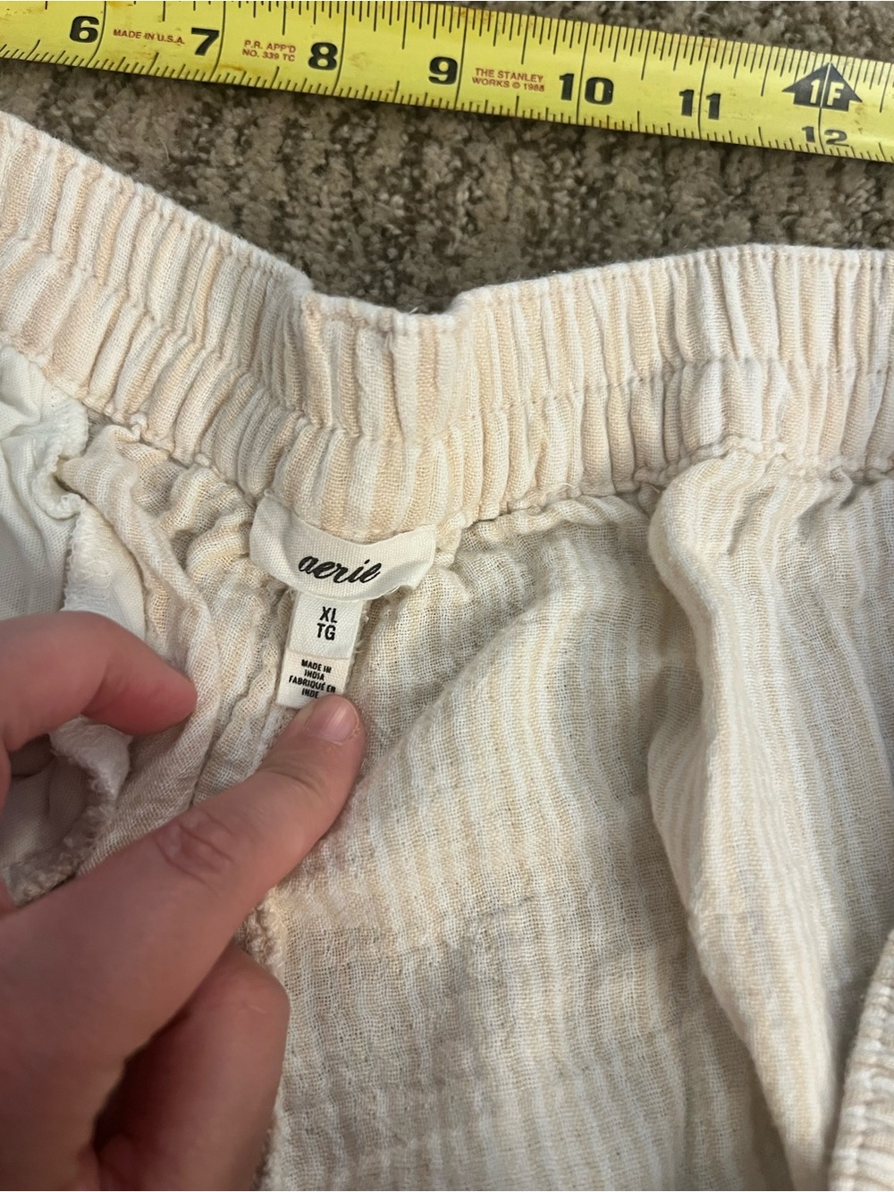 aerie Light Cream 100% Cotton Two-Piece Set - Picture 5 of 15